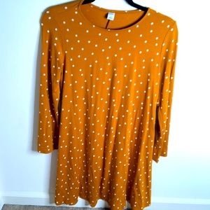 Old Navy Long Sleeve Polka Dot Cotton Dress